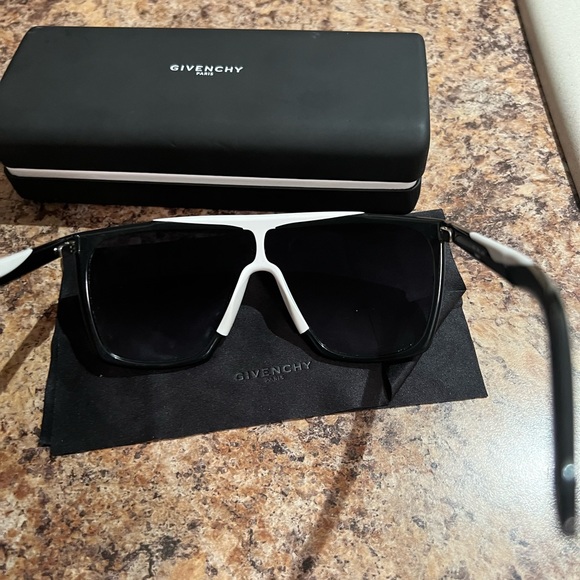 Givenchy GV 7040/S 0TEM-9O Black White Shield Sunglasses